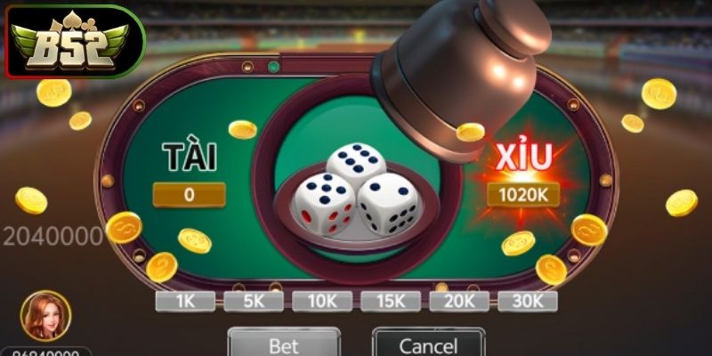 Các mức đặt cho tài xỉu cược phụ