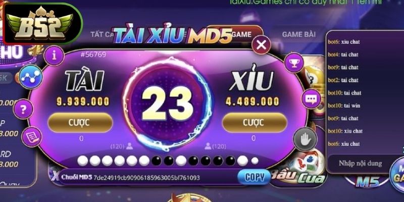 Lịch sử ra mắt tài xỉu MD5 B52